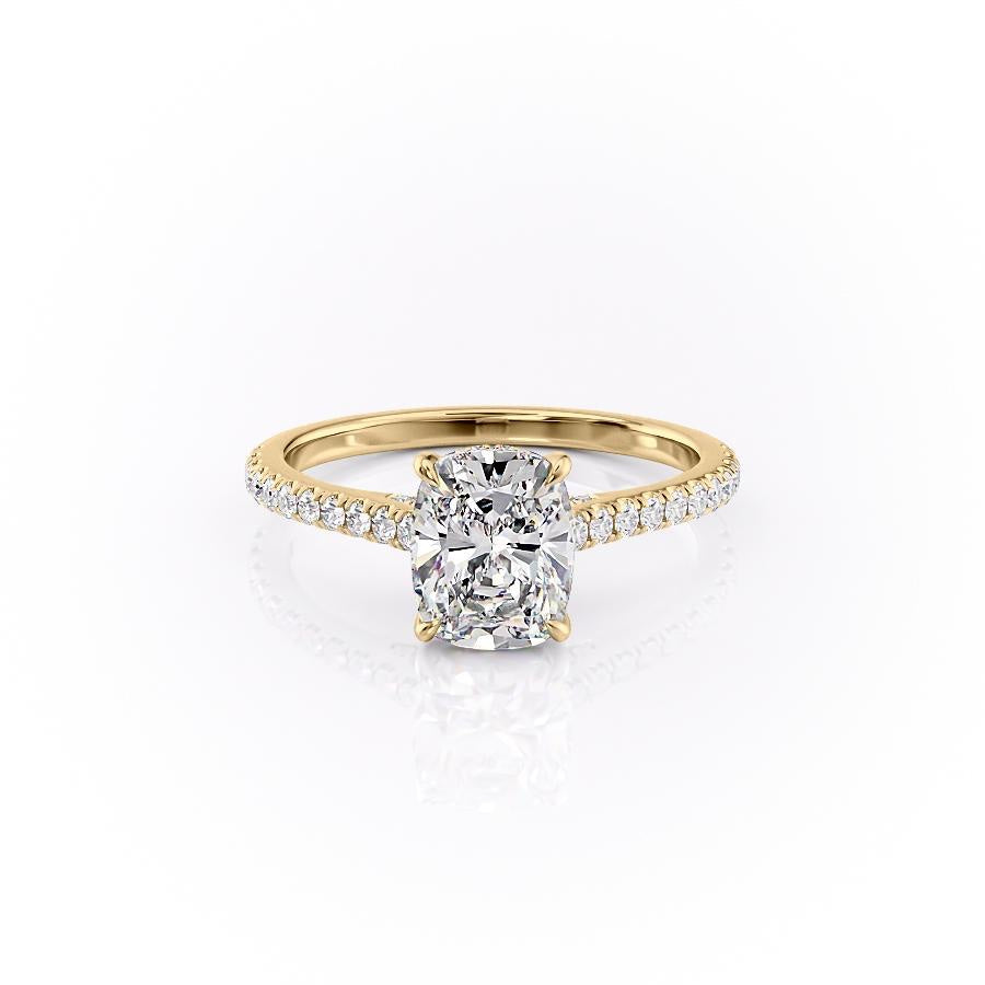 2.0 CT Elongated Cushion Cut Hidden Halo Pave Setting Moissanite Engagement Ring 11 2.0 CT Elongated Cushion Cut Hidden Halo Pave Setting Moissanite Engagement Ring 11