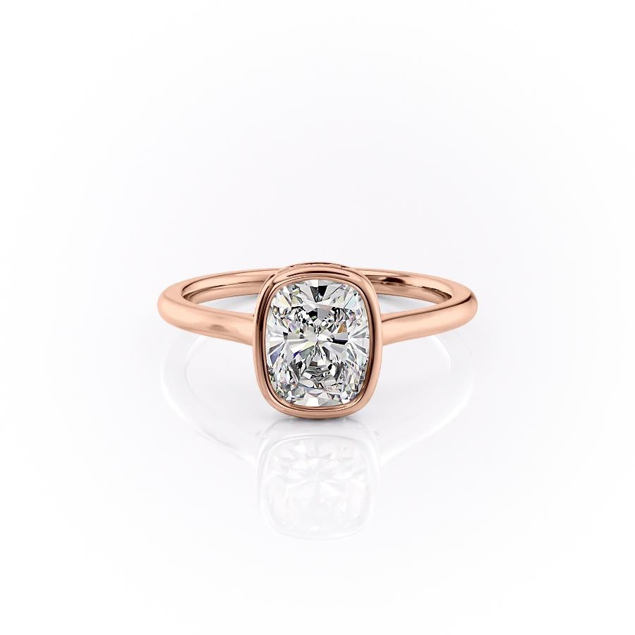 2.0 CT Cushion Cut Solitaire Bezel Hidden Halo Setting Moissanite Engagement Ring 12 2.0 CT Cushion Cut Solitaire Bezel Hidden Halo Setting Moissanite Engagement Ring 12