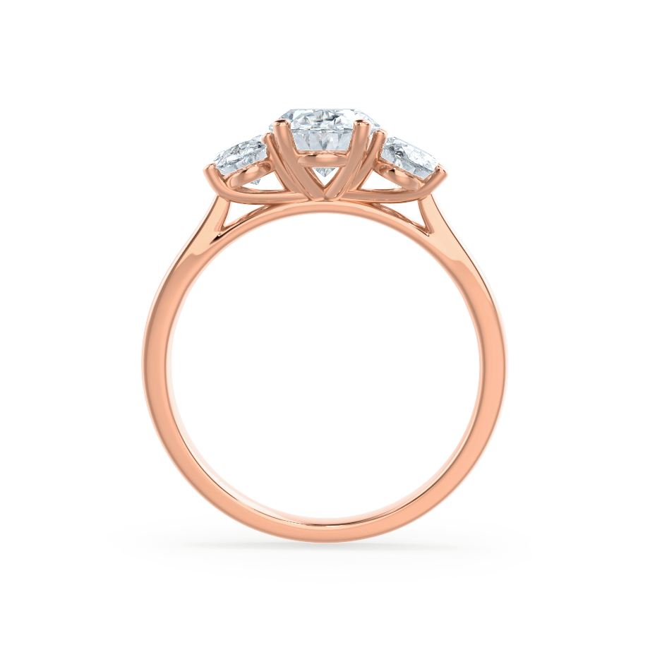 Oval Three Stone Lab Grown Diamond Engagement Ring