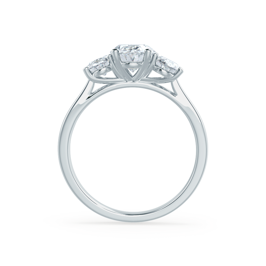 Oval Three Stone Lab Grown Diamond Engagement Ring