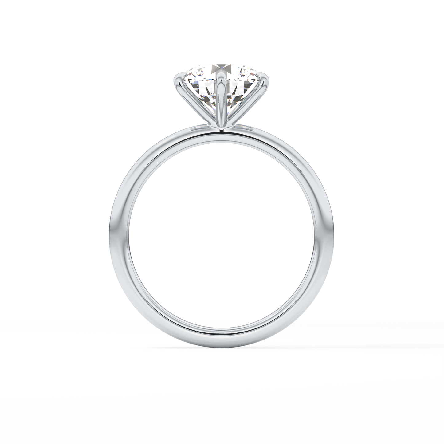 Round Solitaire Lab Grown Diamond Engagement Ring