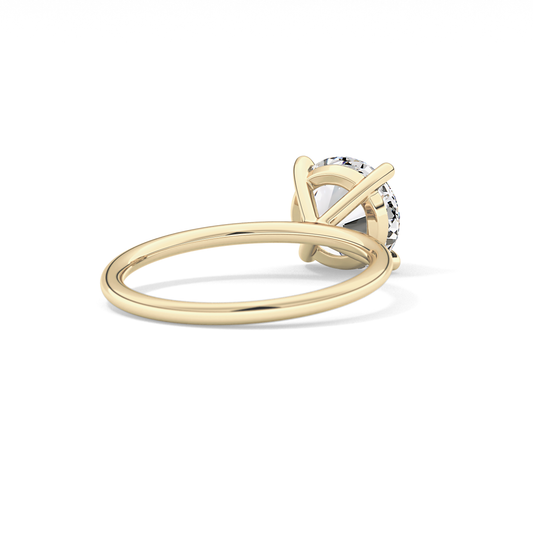 Round Solitaire Lab Grown Diamond Engagement Ring