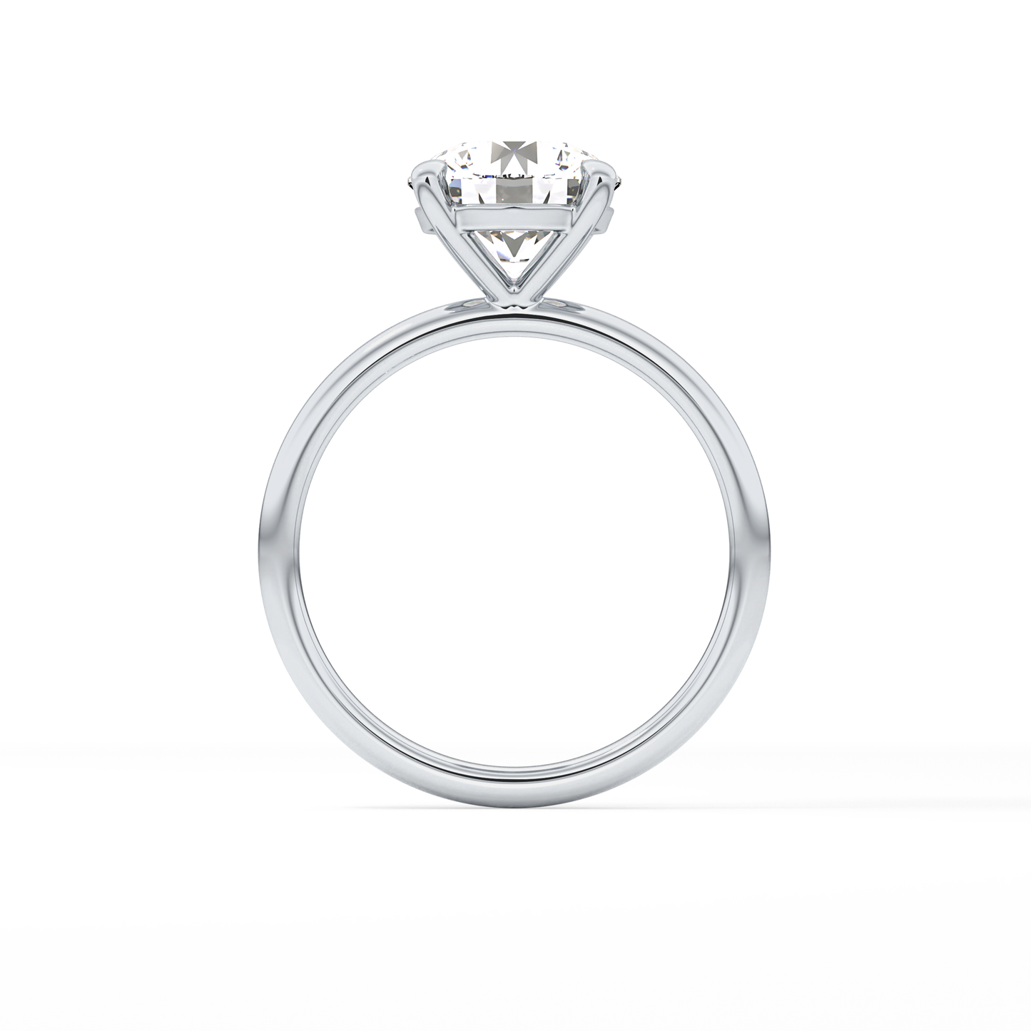 Round Solitaire Lab Grown Diamond Engagement Ring
