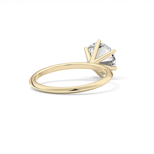 Round Solitaire Lab Grown Diamond Engagement Ring