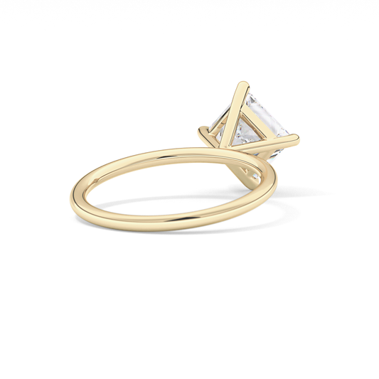 East West Princess Solitaire Lab Grown Diamond Engagement Ring