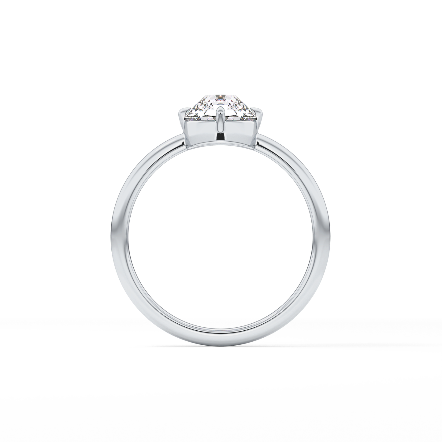 Round Solitaire Lab Grown Diamond Engagement Ring