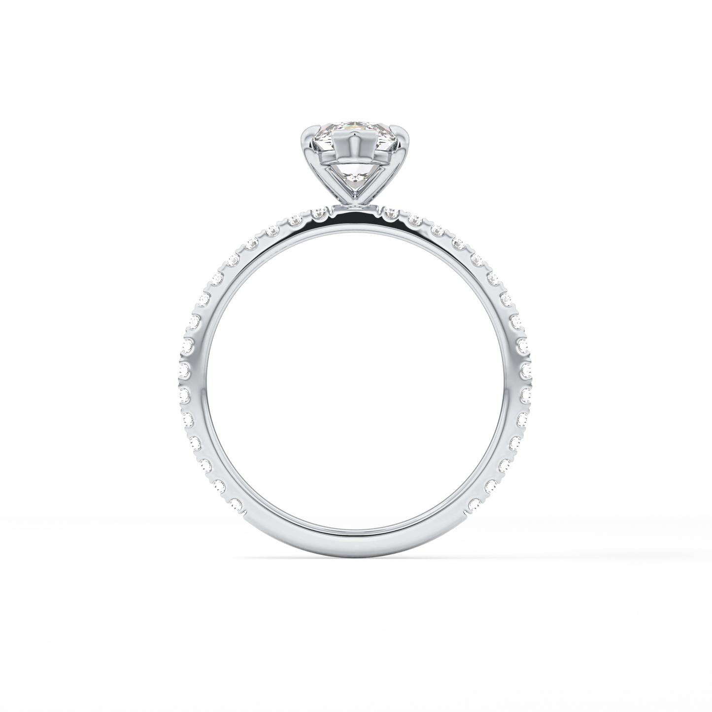 Marquise Pave Lab Grown Diamond Engagement Ring