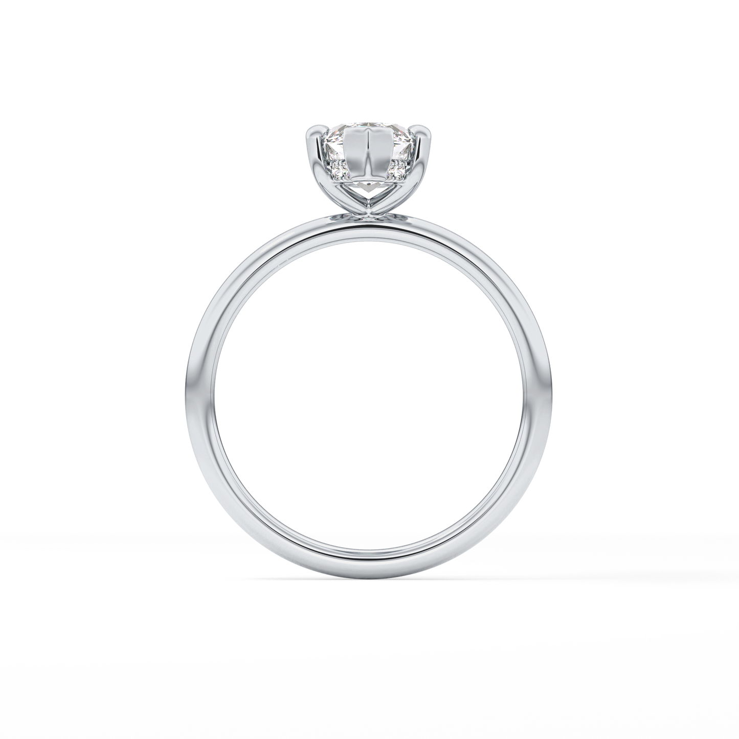 Marquise Hidden Halo Lab Grown Diamond Engagement Ring