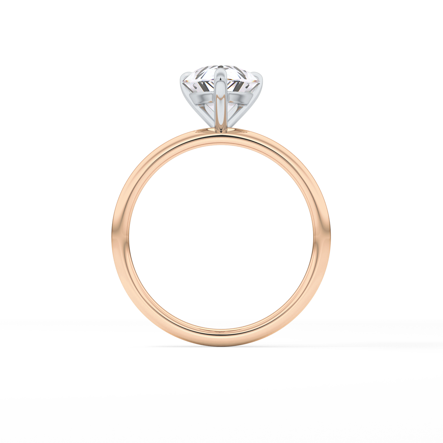 Pear Solitaire Lab Grown Diamond Engagement Ring