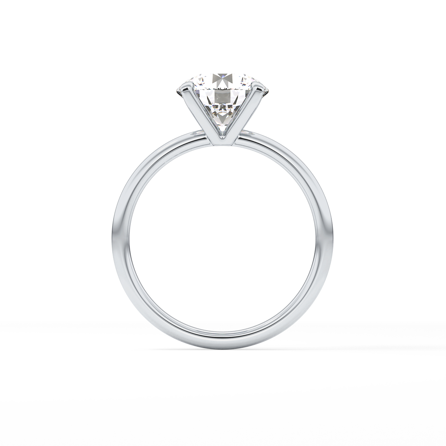 Round Solitaire Lab Grown Diamond Engagement Ring