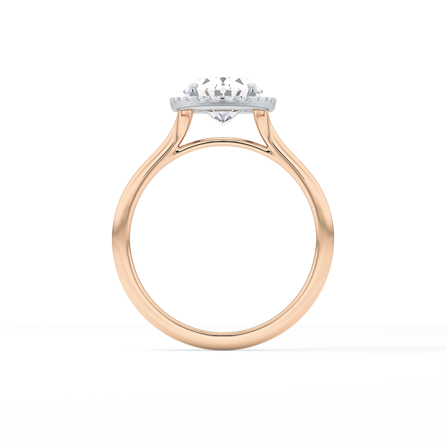 Oval Halo Lab Grown Diamond Engagement Ring