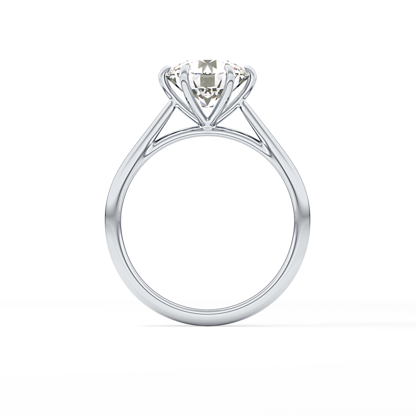 Round Solitaire Lab Grown Diamond Engagement Ring