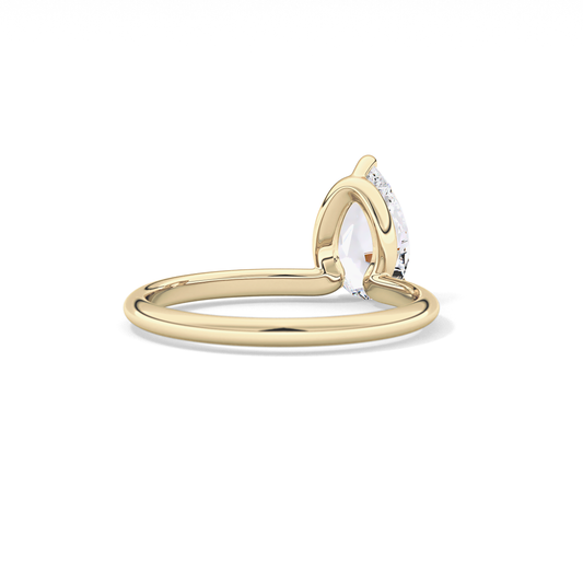 Pear Solitaire Lab Grown Diamond Engagement Ring