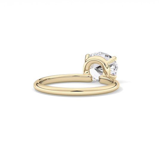 East West Oval Solitaire Lab Grown Diamond Engagement Ring