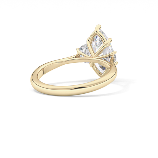 Marquise Three Stone Lab Grown Diamond Engagement Ring