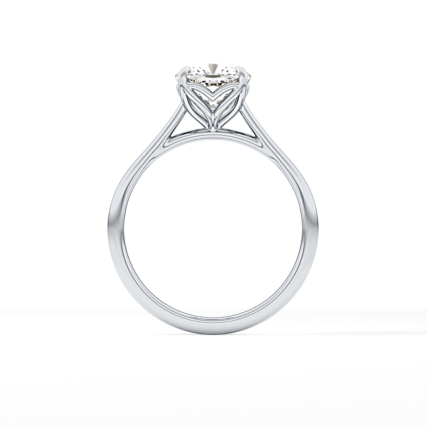 Cushion Solitaire Lab Grown Engagement Ring