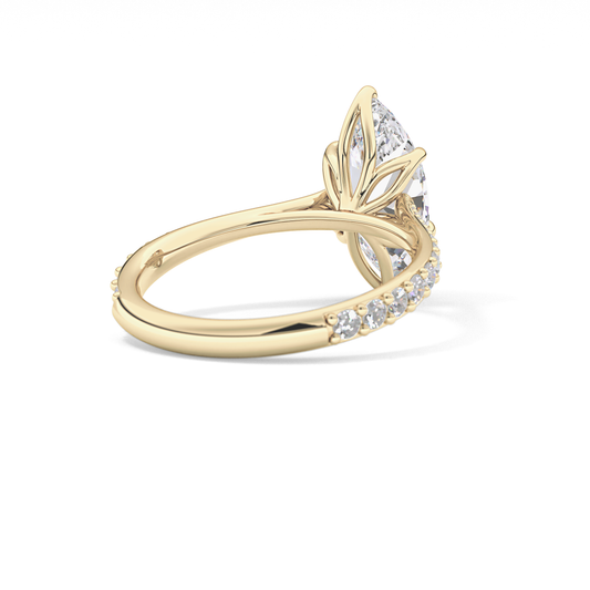 Marquise Pave Lab Grown Diamond Engagement Ring