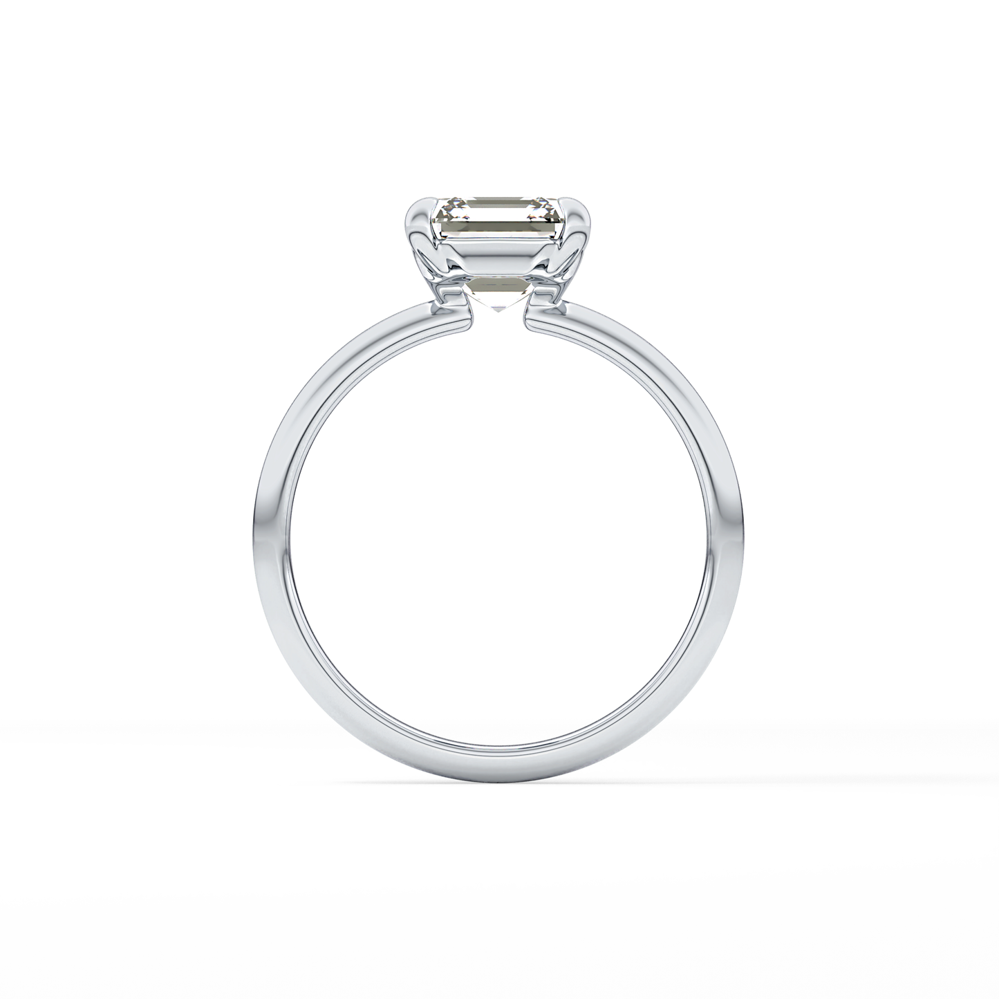 Asscher Solitaire Lab Grown Engagement Ring