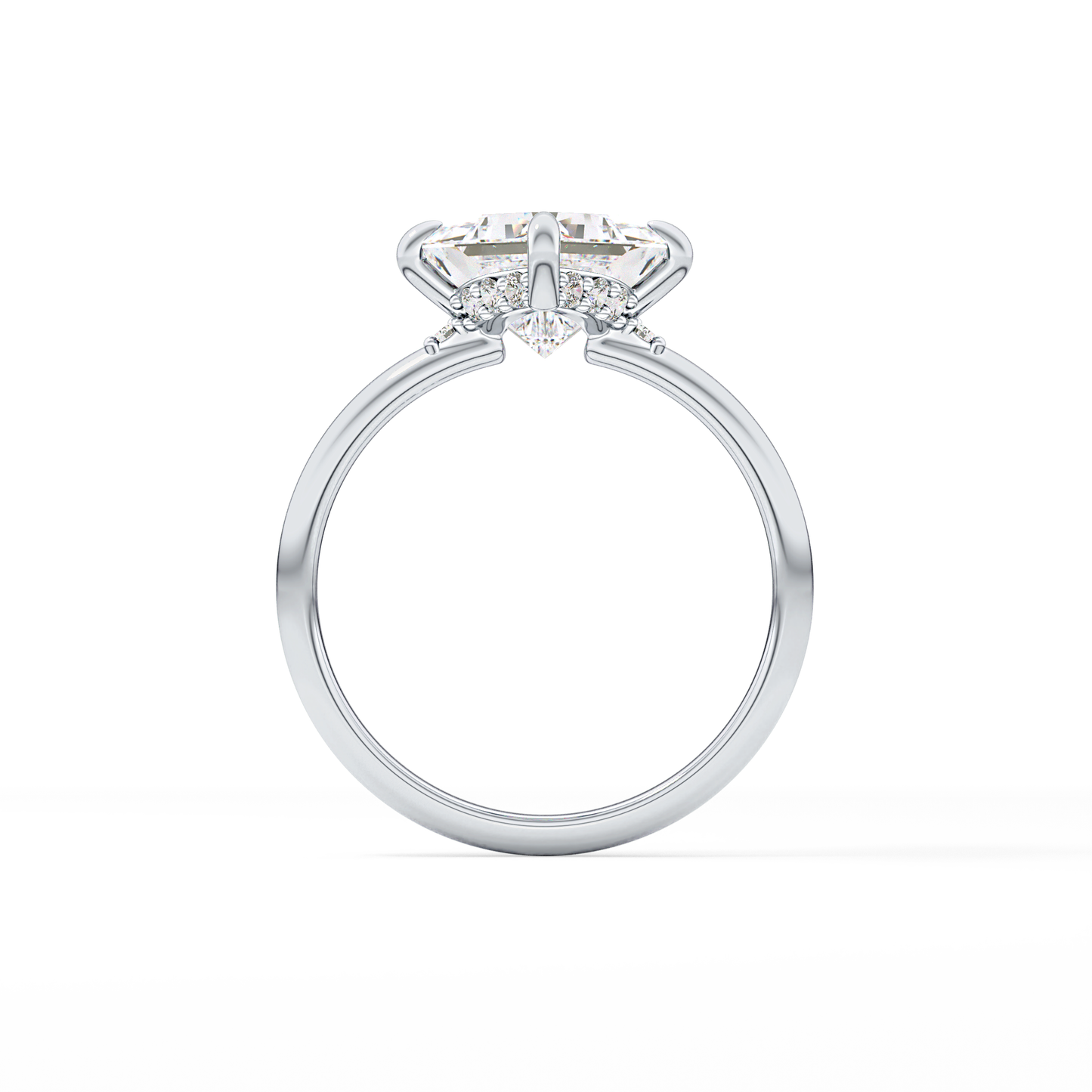 Princess Hidden Halo Lab Grown Diamond Engagement Ring