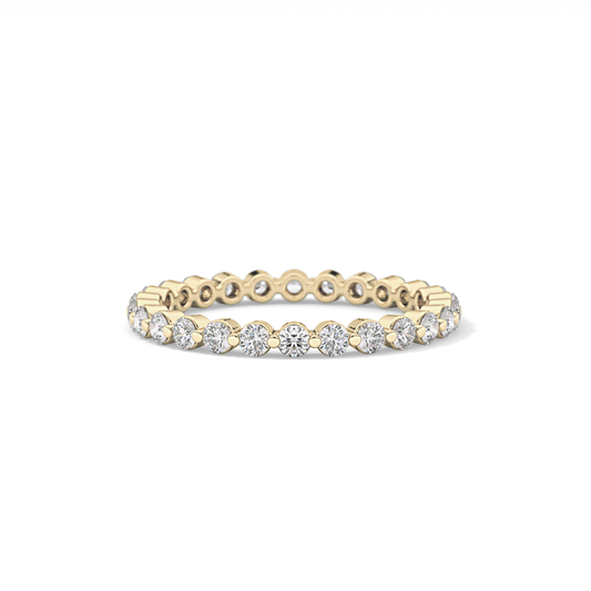 0.69 TCW Round Lab Grown Diamond Wedding Band