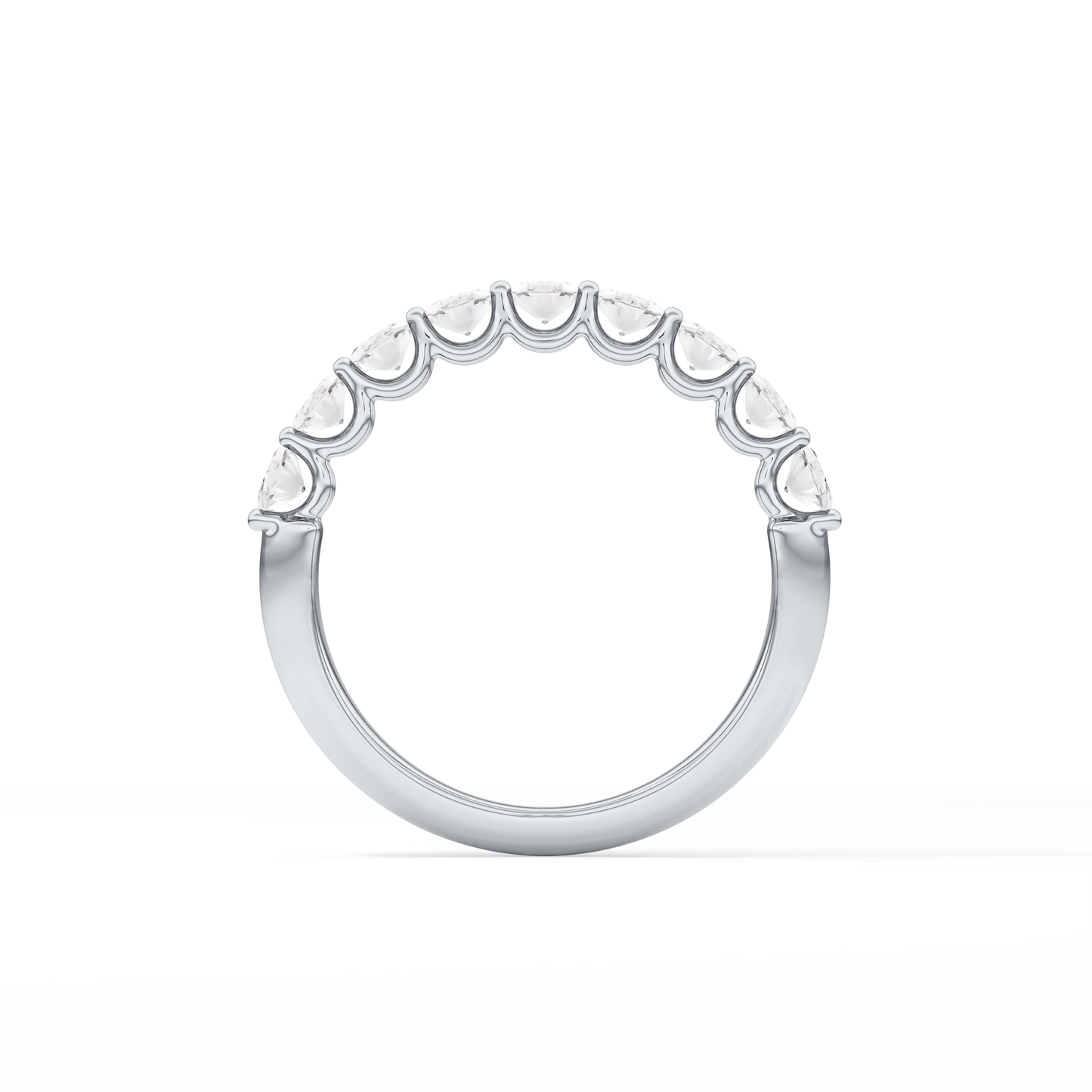 1.35 TCW Oval Lab Grown Diamond Wedding Band