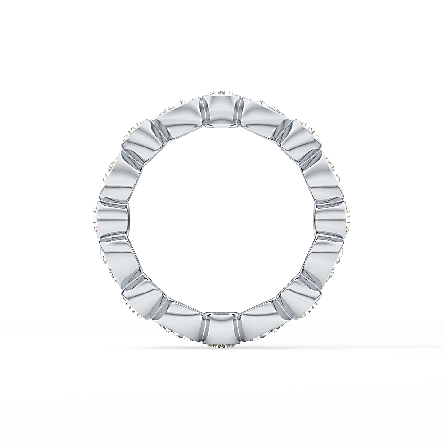 1.28 TCW Round & Pear Lab Grown Diamond Wedding Band