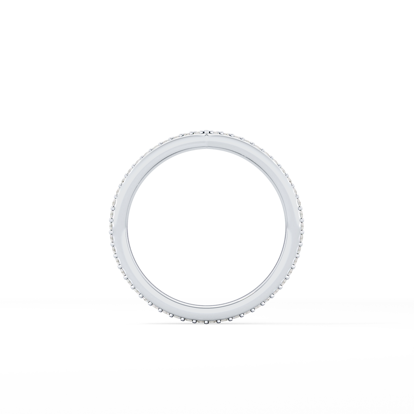 0.74 TCW Round Lab Grown Diamond Curved Wedding Band