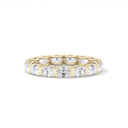 2.25 TCW Oval Lab Grown Diamond Full Eternity Wedding Band