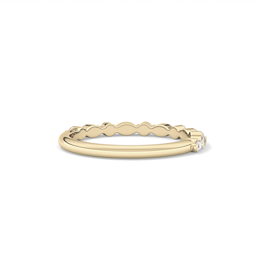 0.32 TCW Round & Marquise Lab Grown Diamond Half Eternity Wedding Band