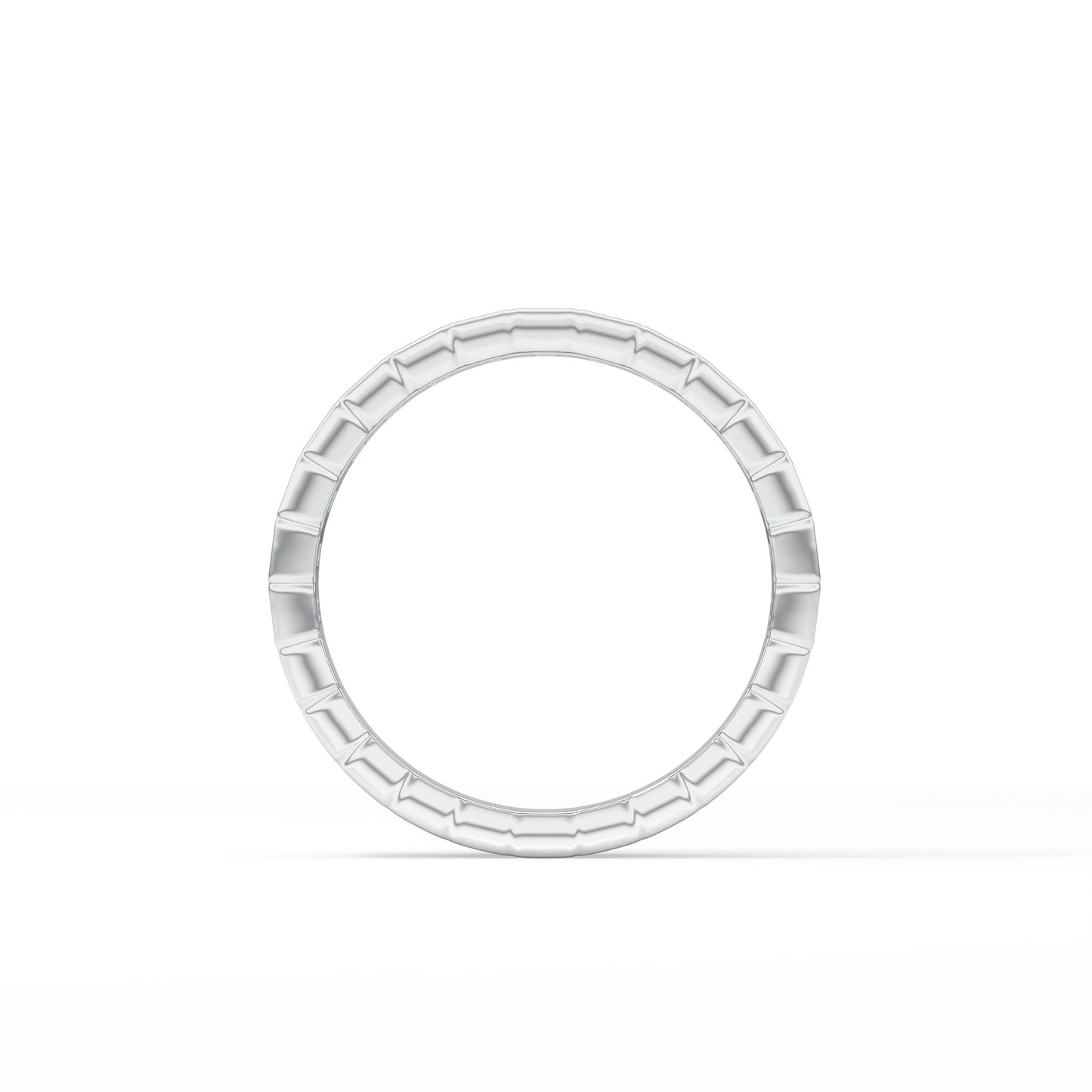 0.44 TCW Baguette Lab Grown Diamond Half Eternity Wedding Band