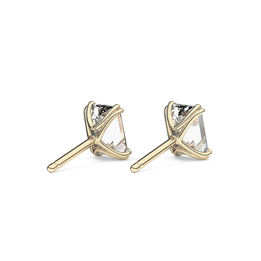 1 TCW Emerald Lab Grown Diamond Stud Earrings
