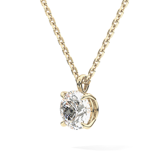 2 CT Round Lab-Grown Diamond Solitaire Necklace