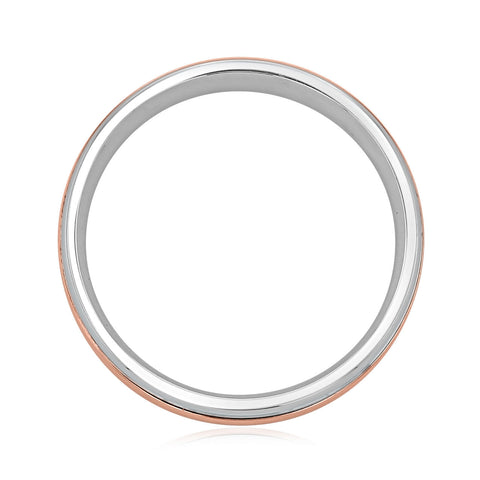 Two Tone Brushed Finish Men's Wedding band 3 Two Tone Brushed Finish Men's Wedding band 3