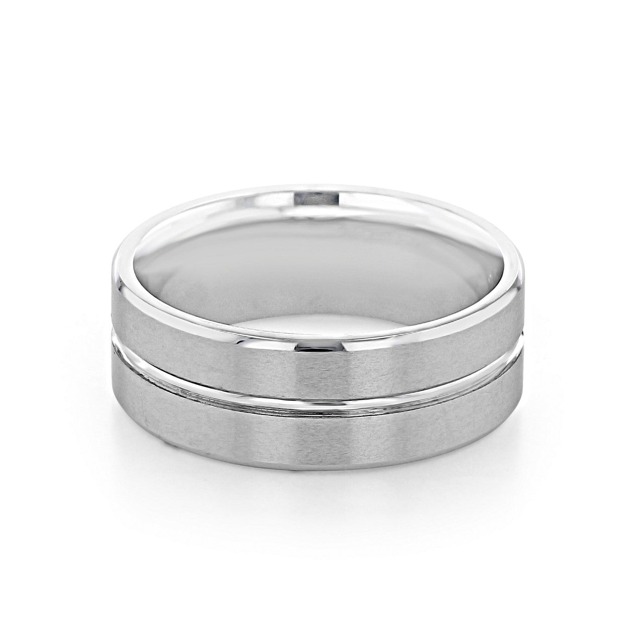 Men's Brushed Finish Classic Wedding Band 1 Men's Brushed Finish Classic Wedding Band 1