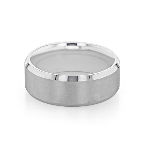 Beveled Classic Men's Wedding Band 4 Beveled Classic Men's Wedding Band 4