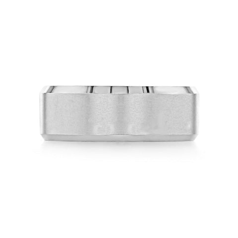 Beveled Classic Men's Wedding Band 1 Beveled Classic Men's Wedding Band 1