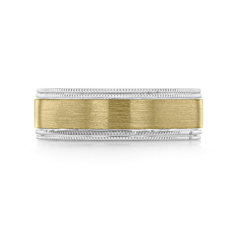 Classic Men's Wedding Band With Brushed Finish Metal 1 Classic Men's Wedding Band With Brushed Finish Metal 1