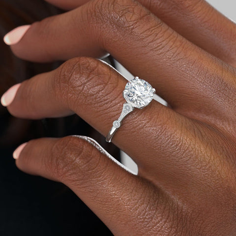 1.35 CT Round Cut Solitaire Moissanite Engagement Ring 1 1.35 CT Round Cut Solitaire Moissanite Engagement Ring 1