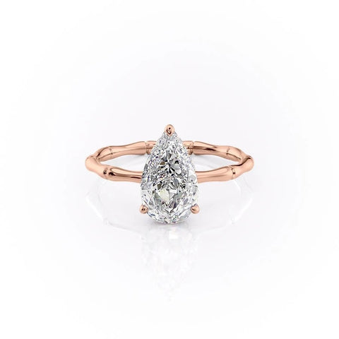 2.0 CT Pear Cut Solitaire Hidden Halo Setting Moissanite Engagement Ring 12 2.0 CT Pear Cut Solitaire Hidden Halo Setting Moissanite Engagement Ring 12