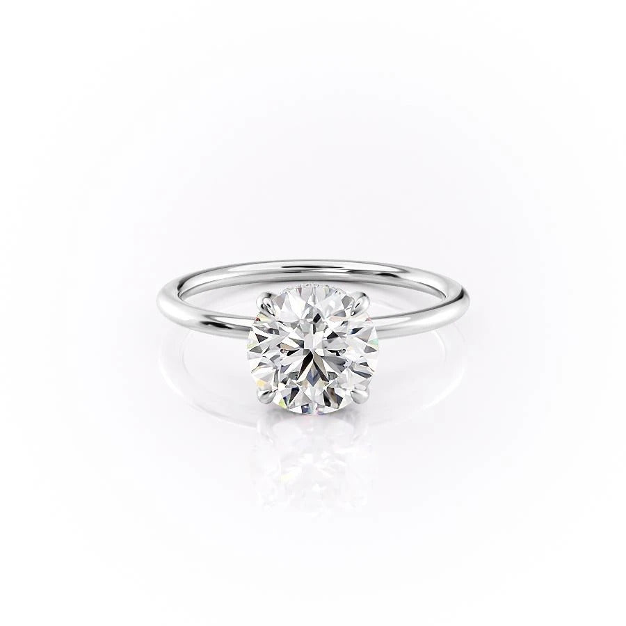 1.60 CT Round Cut Solitaire Hidden Halo Moissanite Engagement Ring 10 1.60 CT Round Cut Solitaire Hidden Halo Moissanite Engagement Ring 10