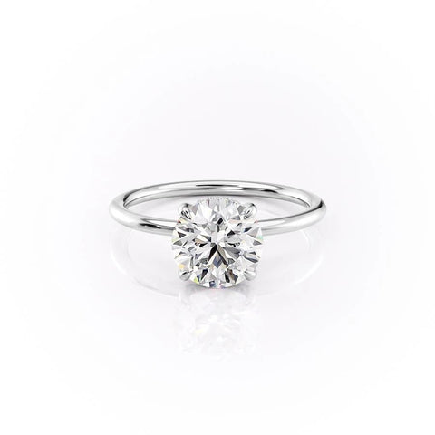 1.60 CT Round Cut Solitaire Hidden Halo Moissanite Engagement Ring 10 1.60 CT Round Cut Solitaire Hidden Halo Moissanite Engagement Ring 10