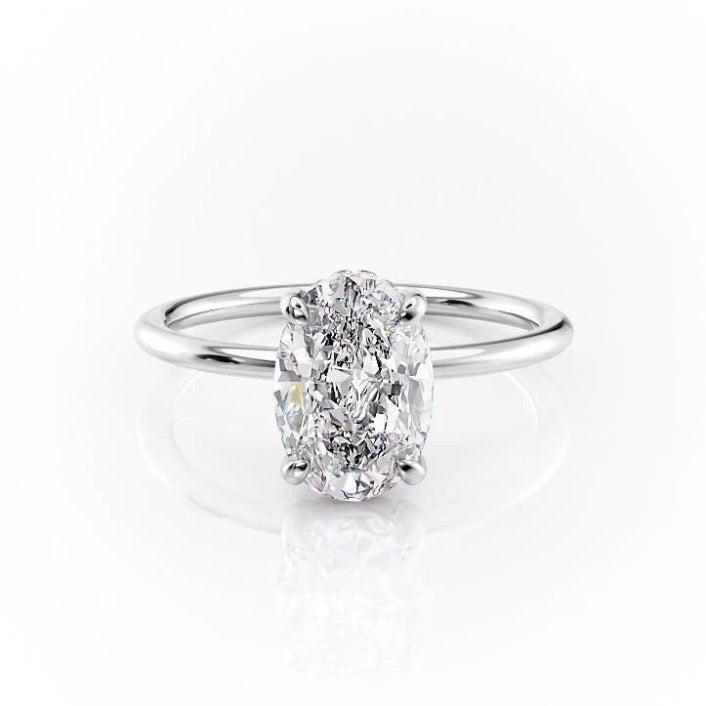 2.72 CT Oval Cut Solitaire Style Moissanite Engagement Ring 10 2.72 CT Oval Cut Solitaire Style Moissanite Engagement Ring 10