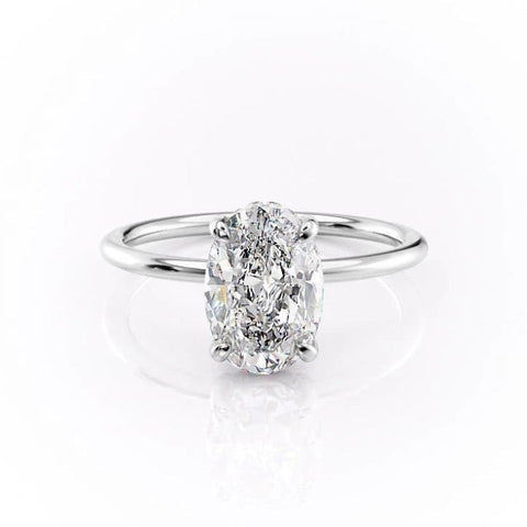 2.72 CT Oval Cut Solitaire Style Moissanite Engagement Ring 10 2.72 CT Oval Cut Solitaire Style Moissanite Engagement Ring 10