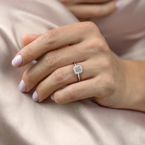 2.54 CT Cushion Cut Solitaire Style Moissanite Engagement Ring 1 2.54 CT Cushion Cut Solitaire Style Moissanite Engagement Ring 1