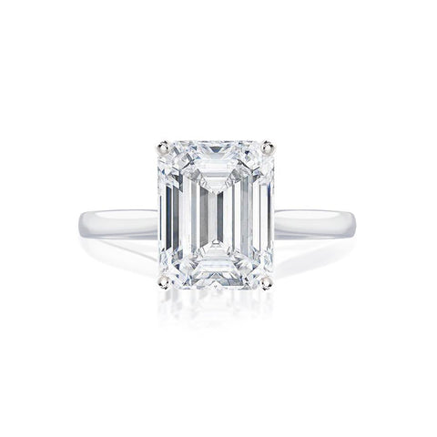 1.75 CT Emerald Shaped Moissanite Solitaire Engagement Ring 1 1.75 CT Emerald Shaped Moissanite Solitaire Engagement Ring 1