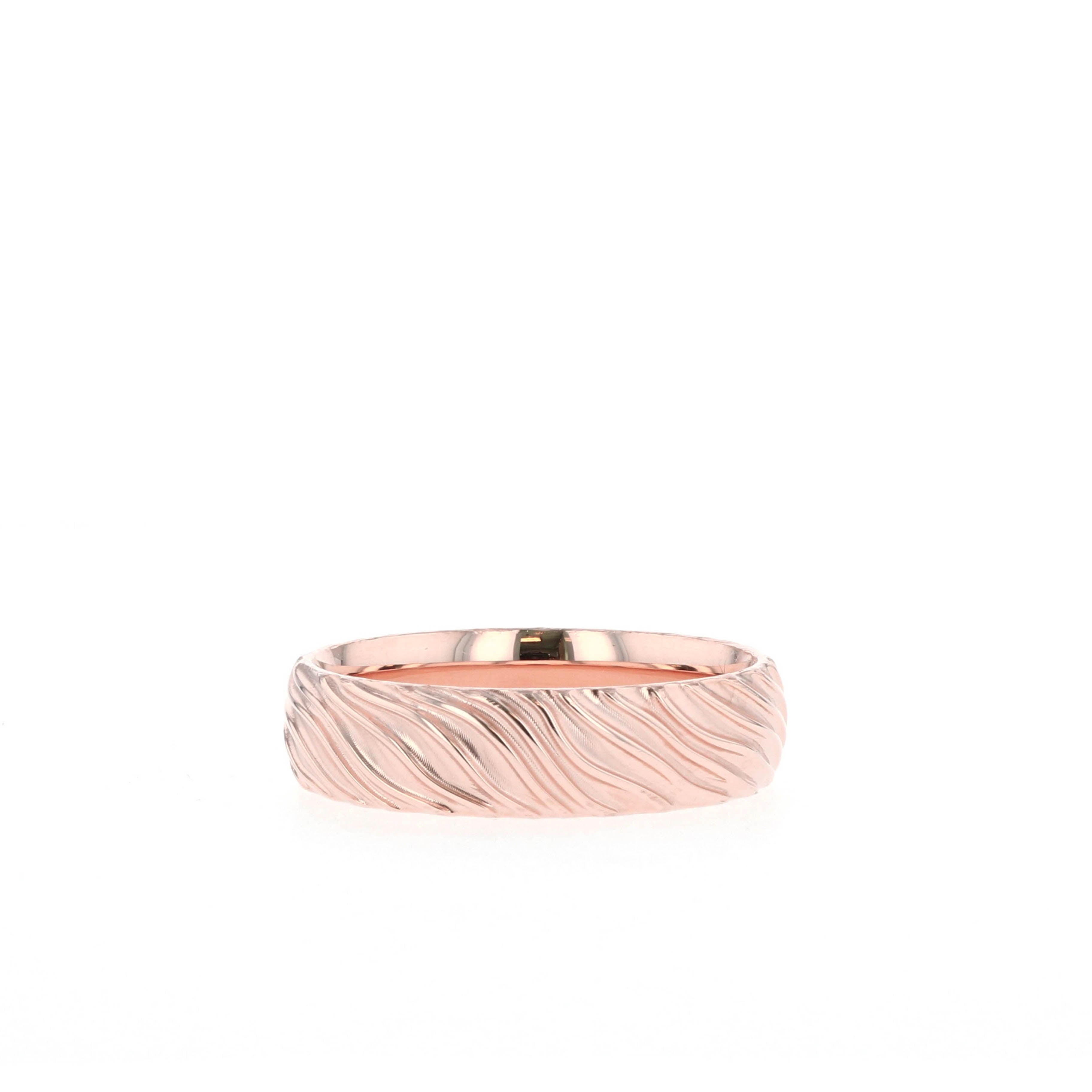 Yellow Gold Men's Wedding Band with wave like texture 10 Yellow Gold Men's Wedding Band with wave like texture 10