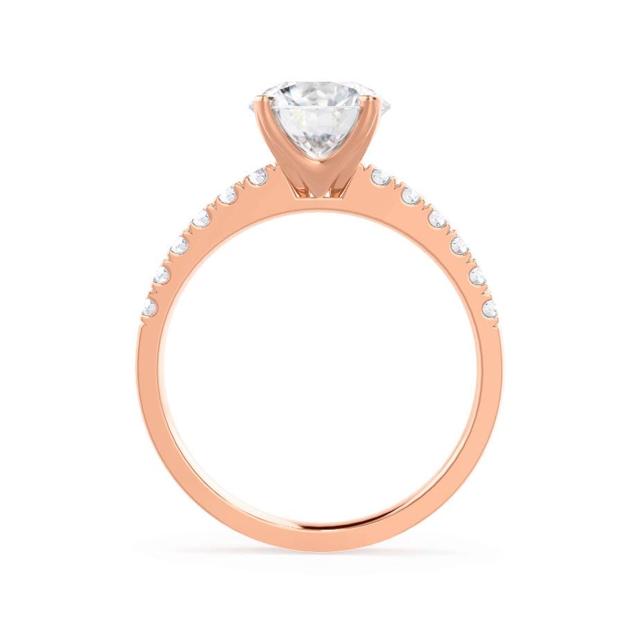 Round Pave Lab Grown Diamond Engagement Ring