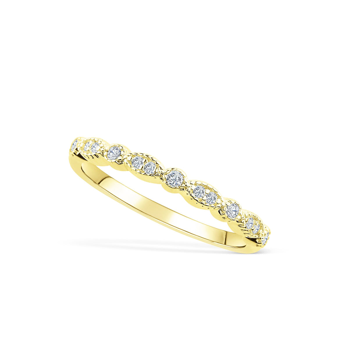 0.16 TCW Round Milgrain Style Moissanite Wedding Band 10 0.16 TCW Round Milgrain Style Moissanite Wedding Band 10