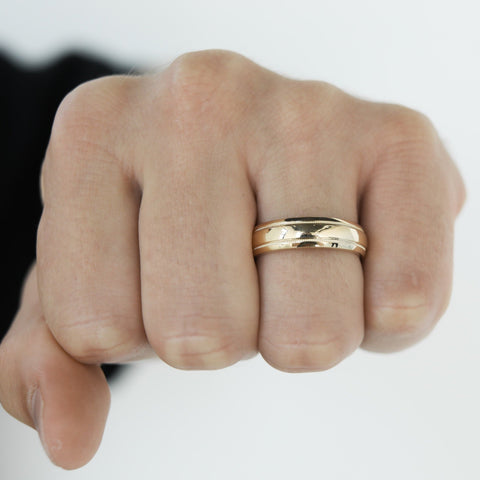 Classic Polished Finish Yellow Gold Men's Band 2 Classic Polished Finish Yellow Gold Men's Band 2