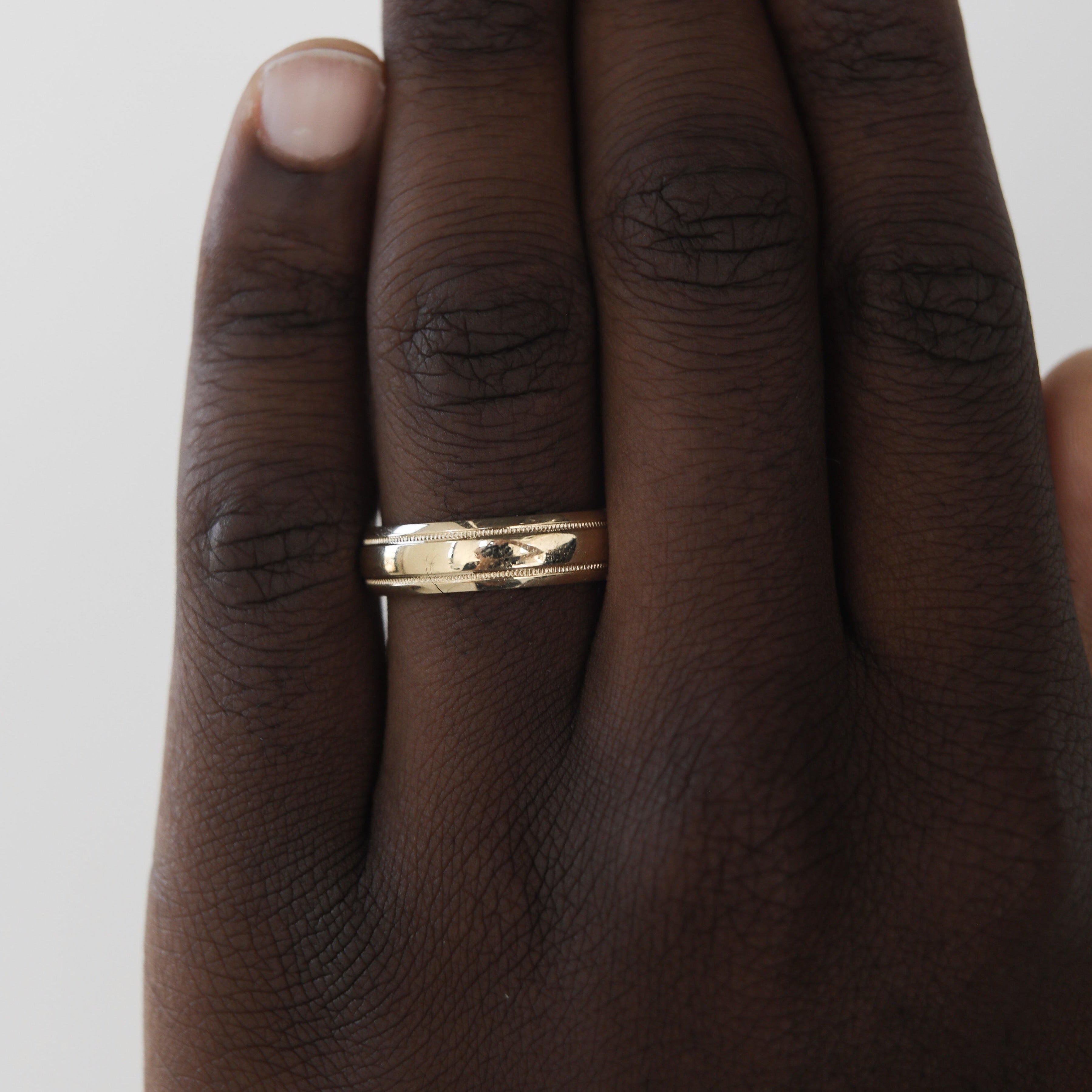 Classic Polished Finish Yellow Gold Men's Band 3 Classic Polished Finish Yellow Gold Men's Band 3